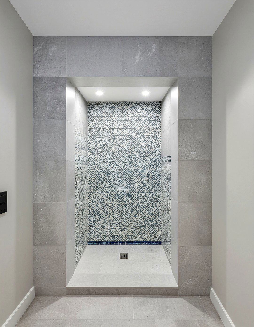 Arabesque Mosaic Shower Niche - 30 arabesque tile bathroom ideas