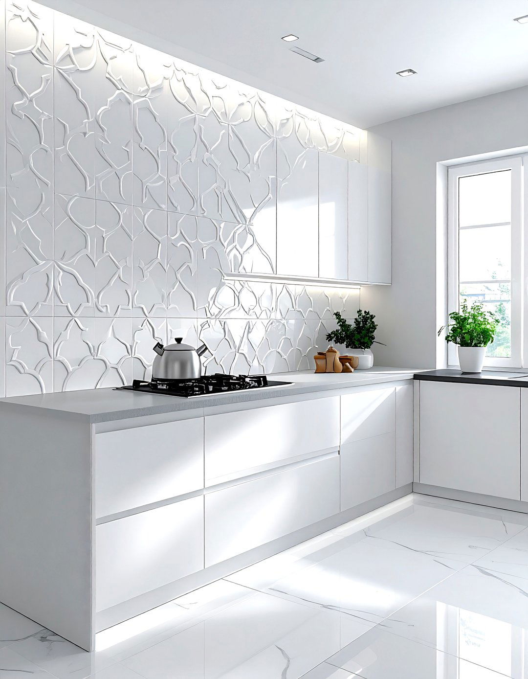 Arabesque Pattern Backsplash Sticker - 30 peel and stick kitchen ideas