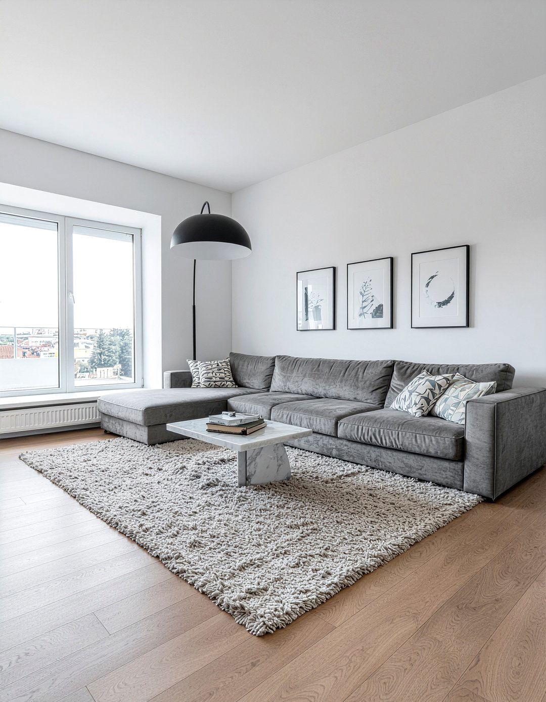 Arc Floor Lamp - 30 living room lighting ideas