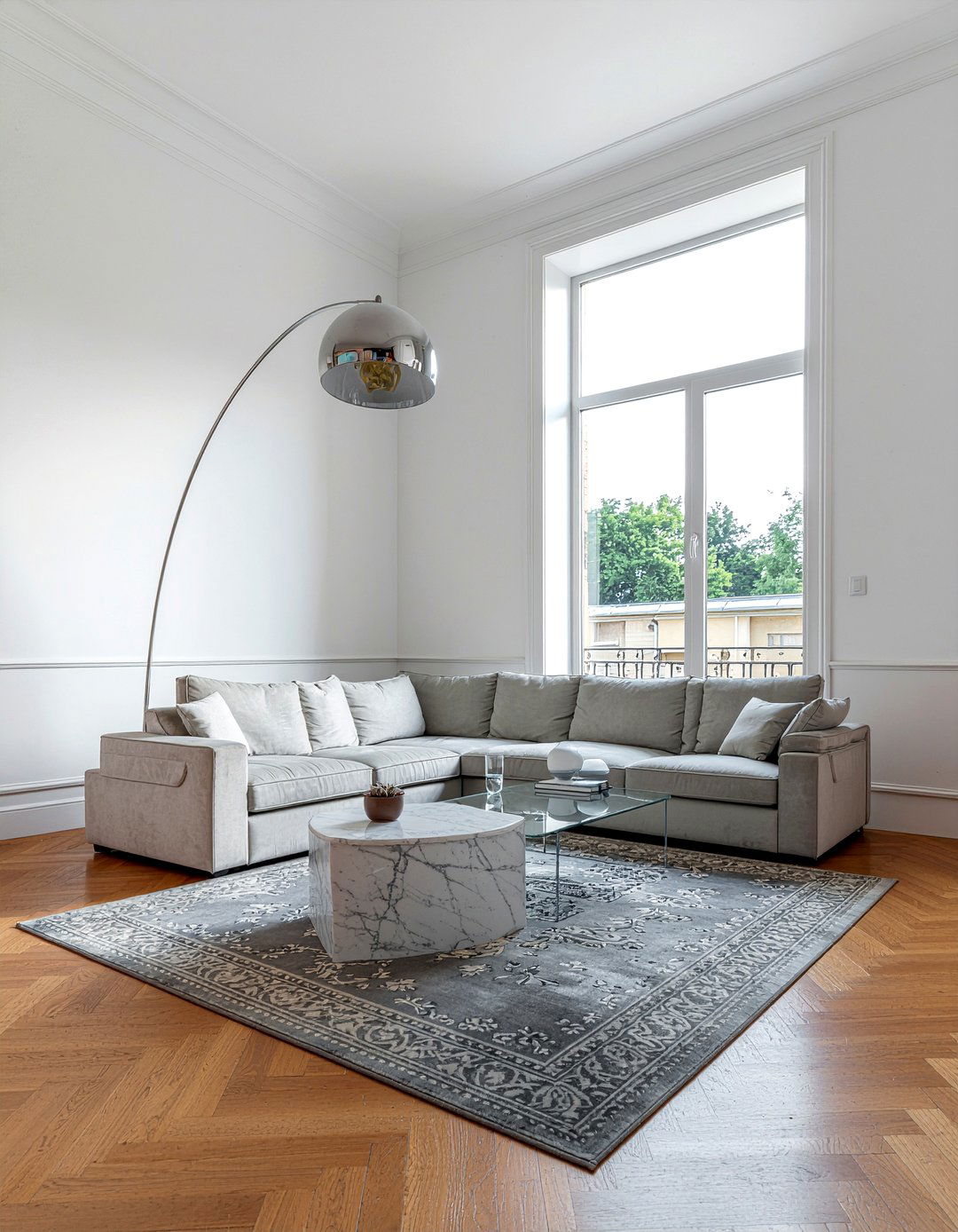 Arc floor lamp - 30 living room lamps