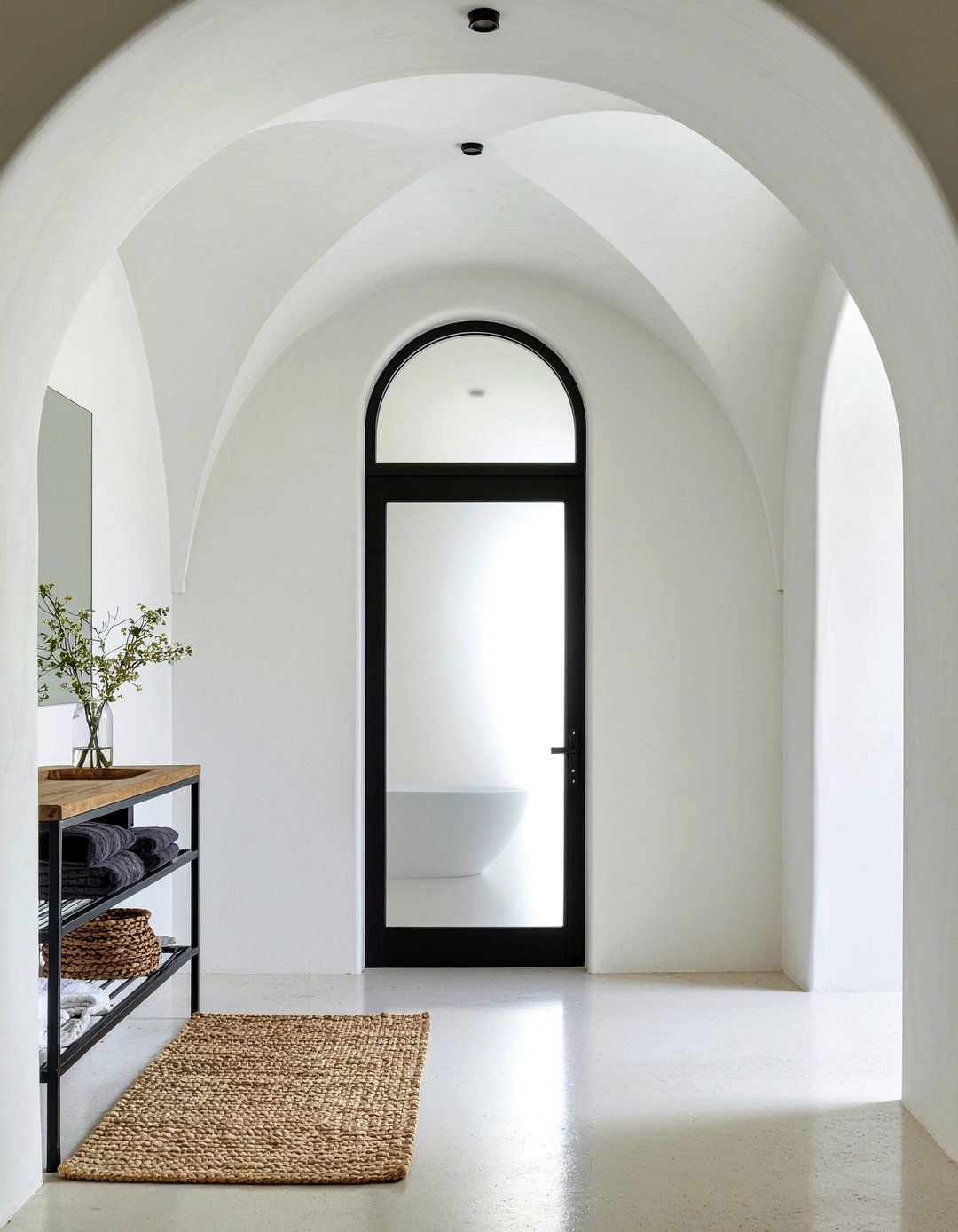 Arched Bathroom Door - 30 bathroom door ideas