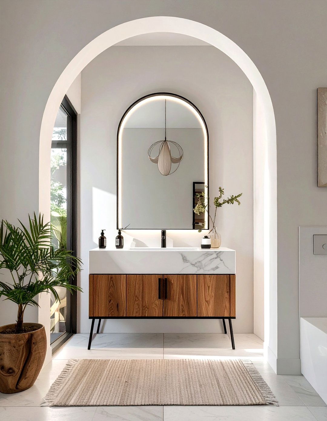 Arched Bathroom Mirror - 30 unique bathroom ideas