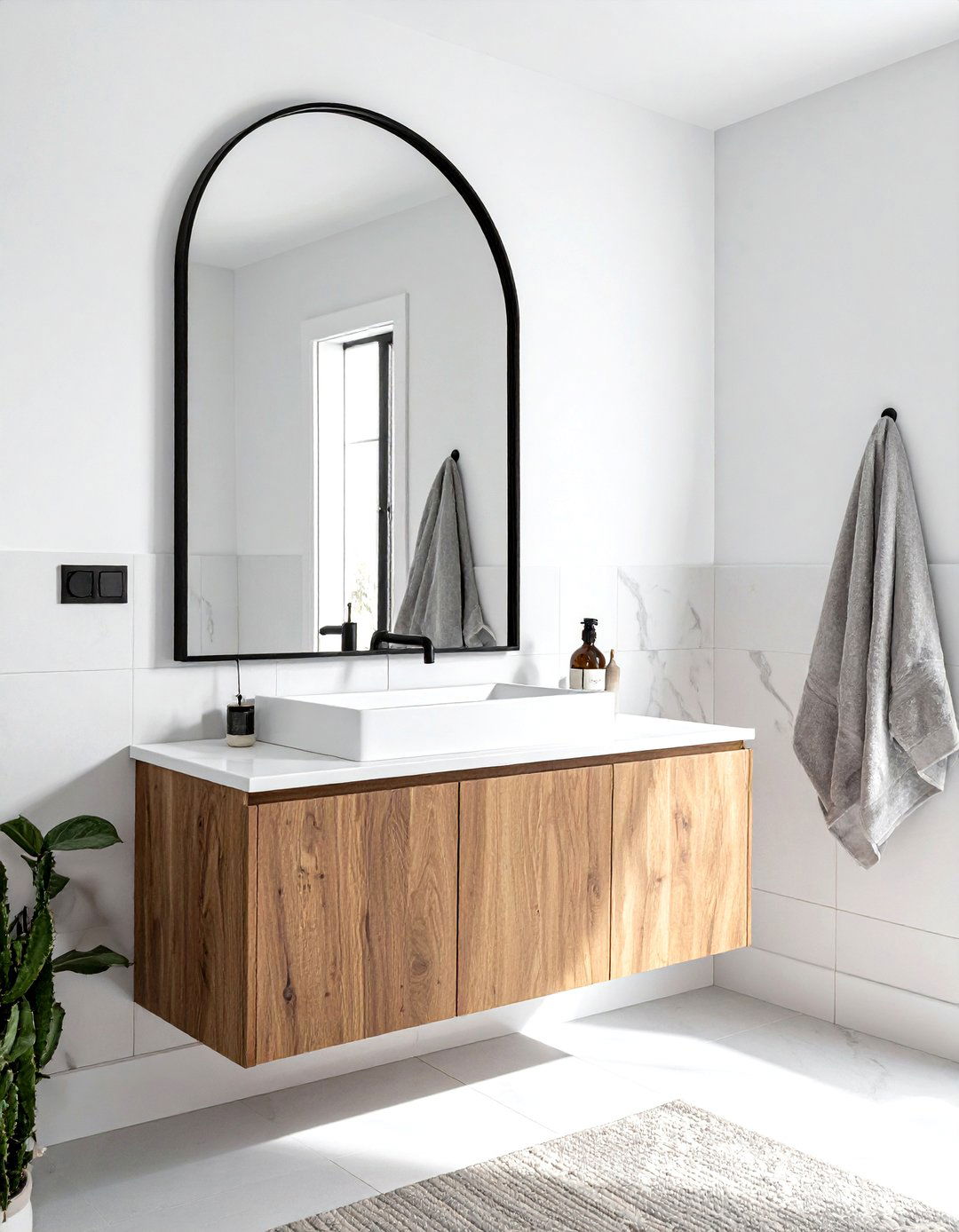 Arched Bathroom Mirror - 30 bathroom renovation ideas