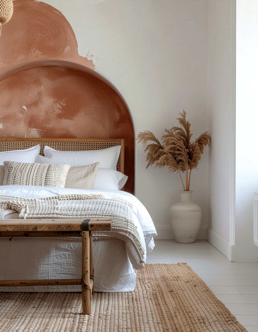 Arched Bedside Niche - 30 bedroom niche ideas