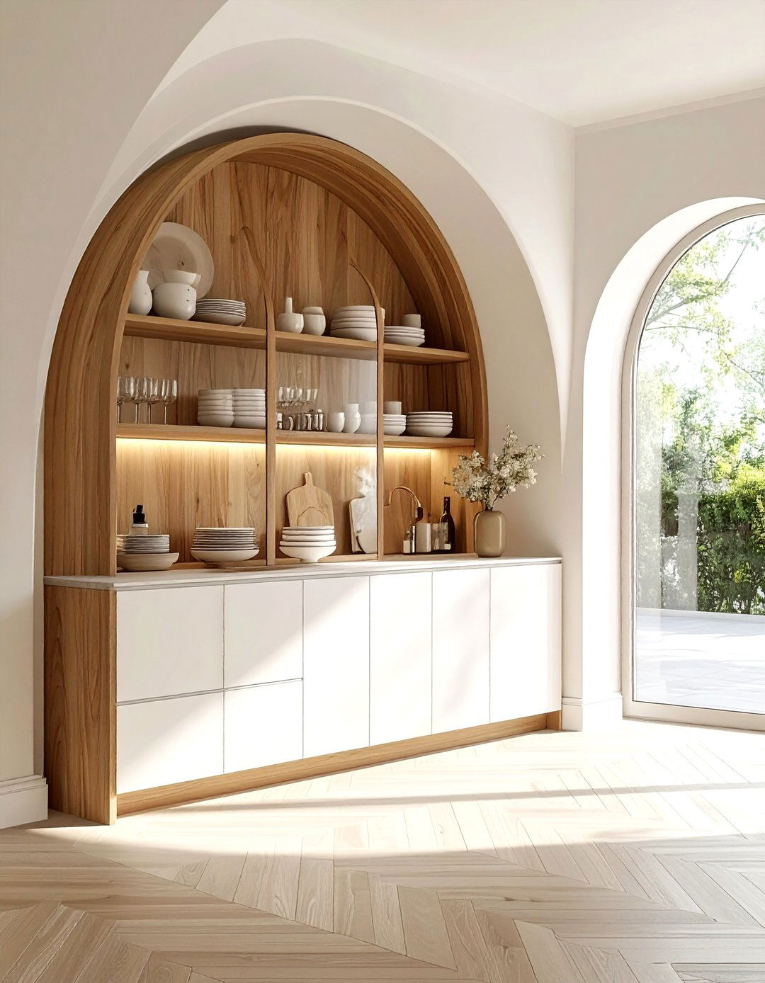 Arched Cabinet - 30 dining room cabinet ideas