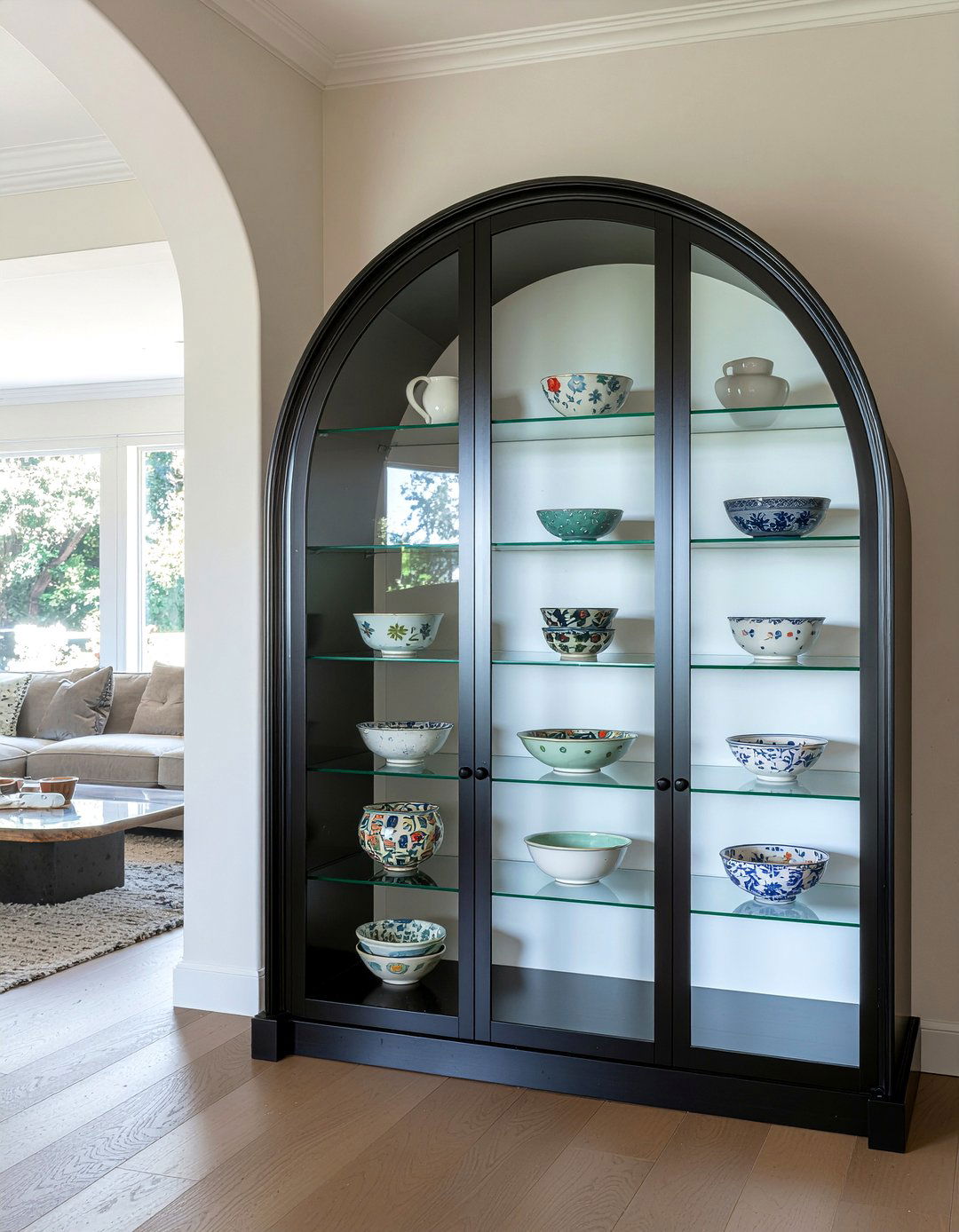 Arched China Cabinet - 30 kitchen china cabinet ideas