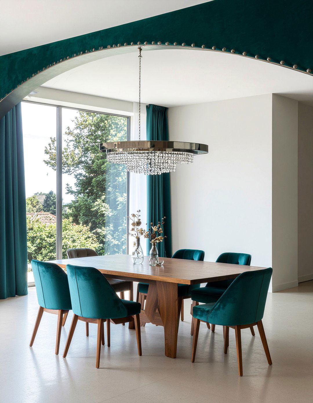 Arched Cornice Board - 30 dining room valance ideas