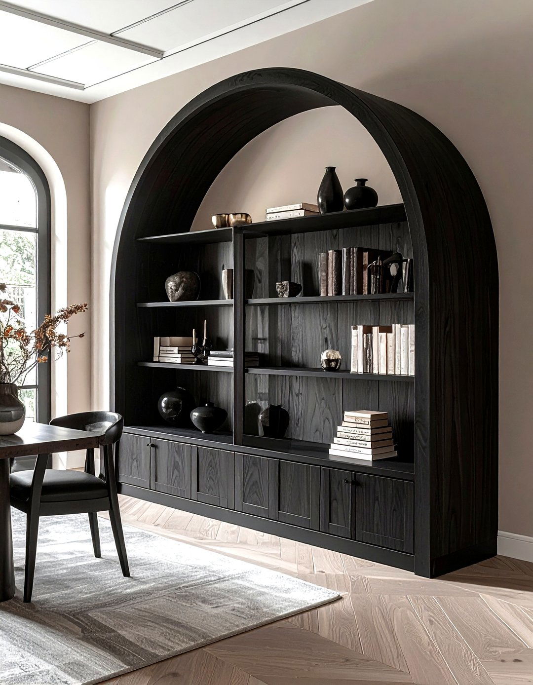 Arched Display Cabinet - 30 dining room cabinet storage ideas