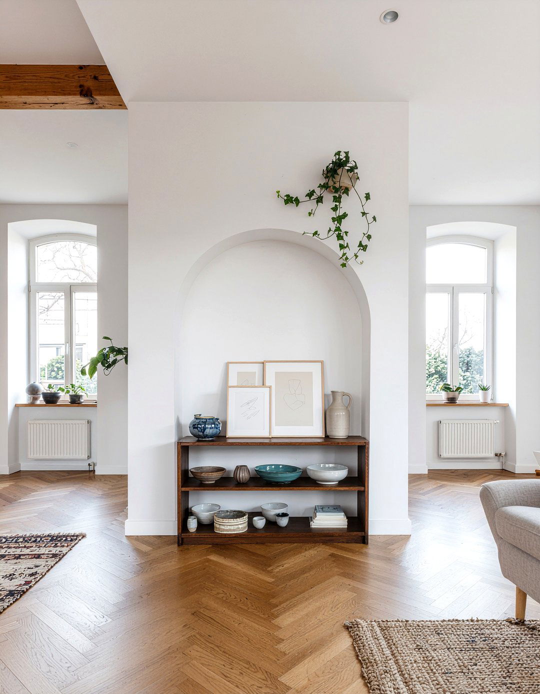 Arched Display Cabinet - 30 living room display cabinet ideas