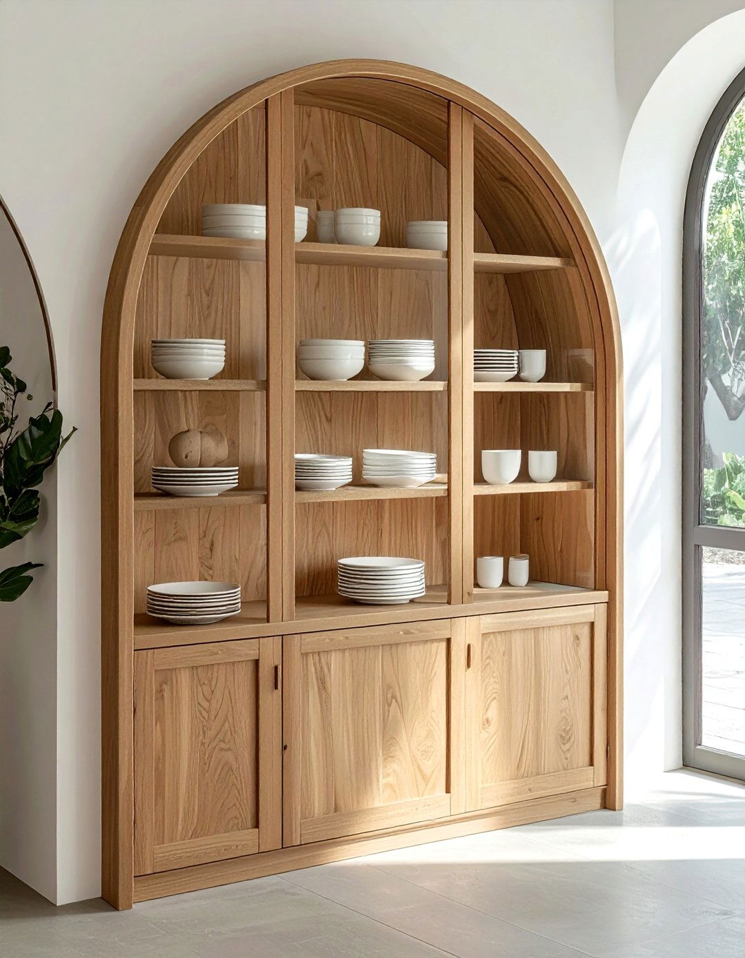Arched Display Cabinet - 30 dining room buffet ideas
