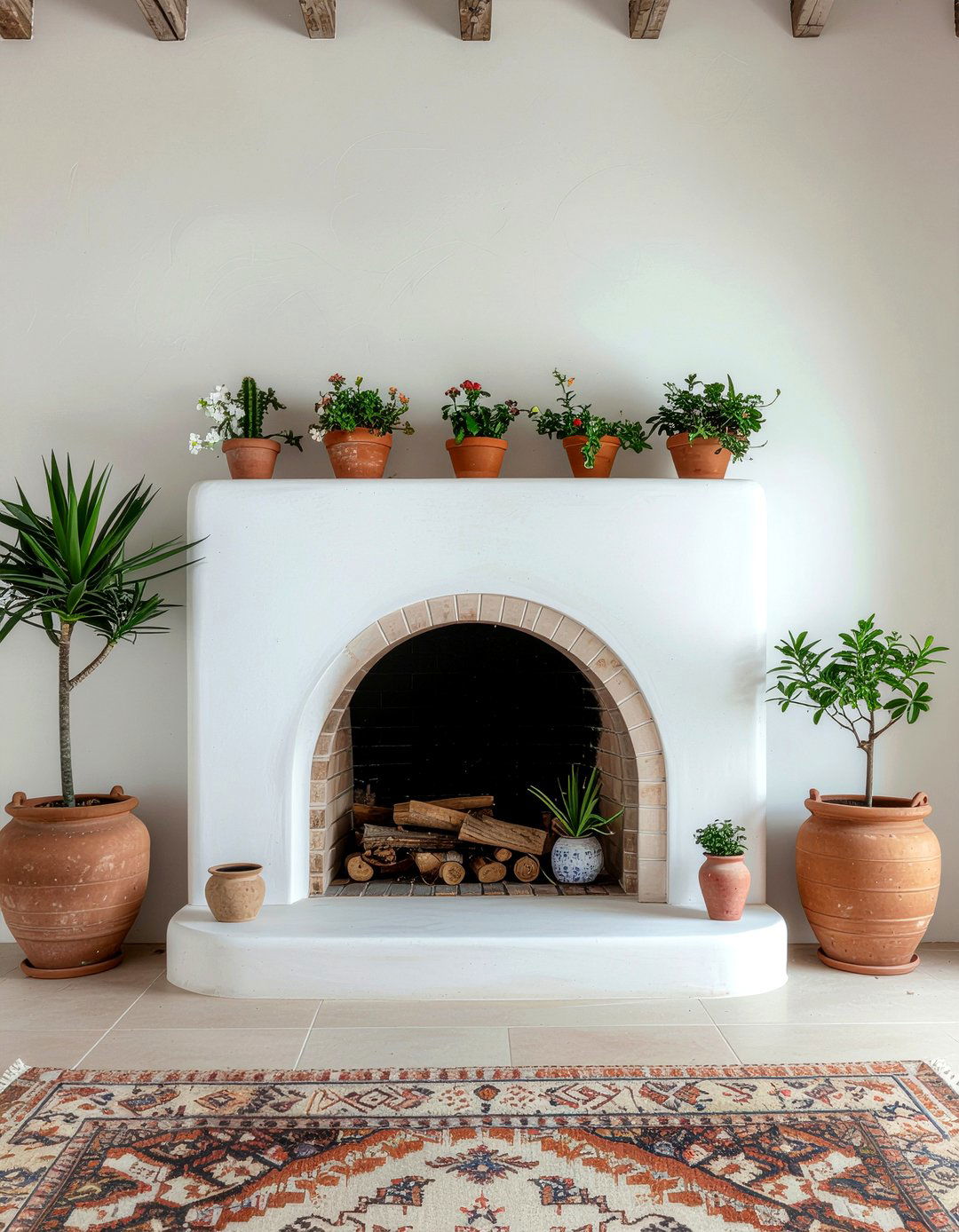 Arched Faux Fireplace - 30 faux fireplace ideas