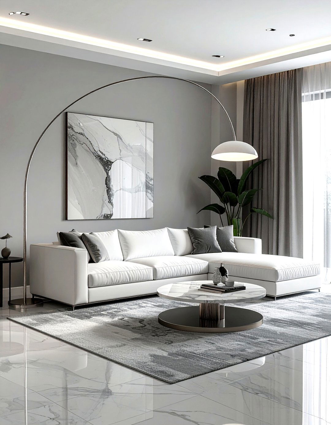 Arched Floor Lamp - 30 living room lighting design