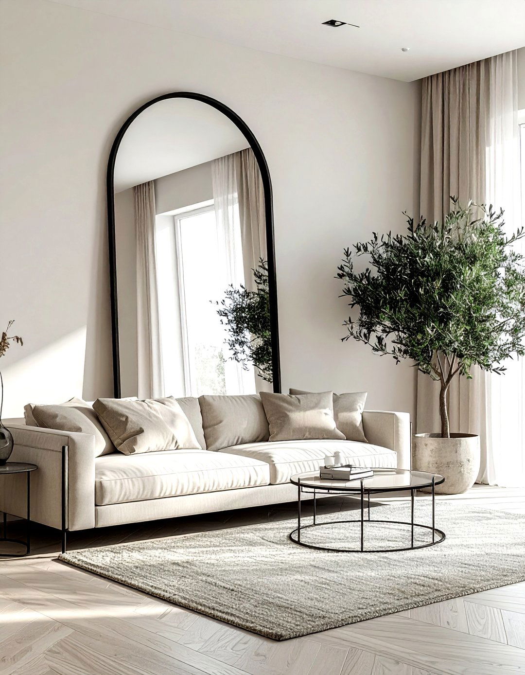 Arched Floor Mirror - 30 mirror decor ideas