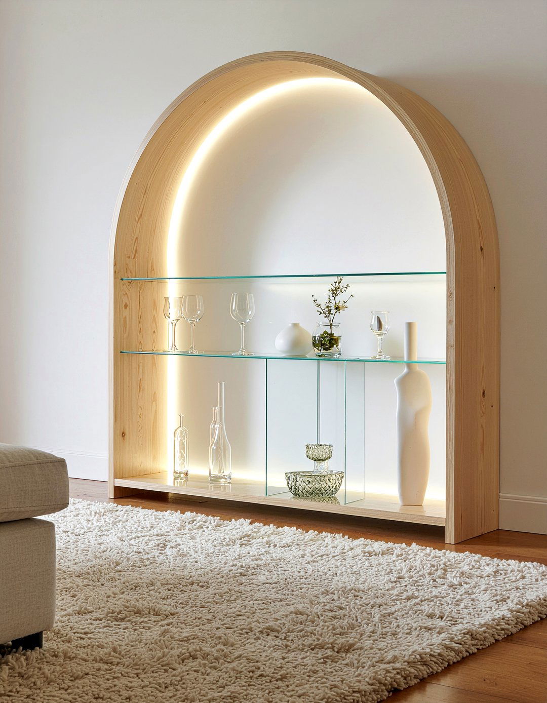 Arched Glass China Cabinet - 30 living room china cabinet ideas