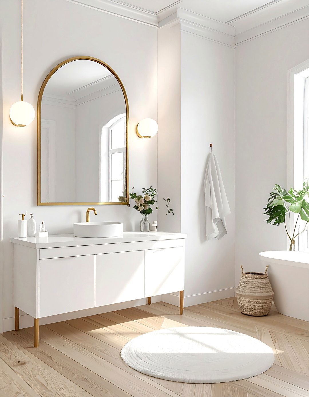 Arched Mirror Bathroom - 30 teen bathroom ideas