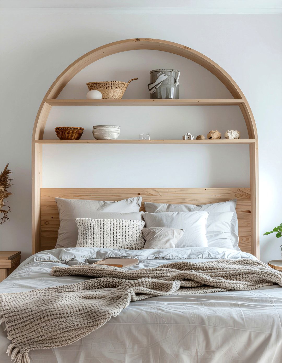 Arched Shelf Headboard - 30 bedroom bookcase headboards