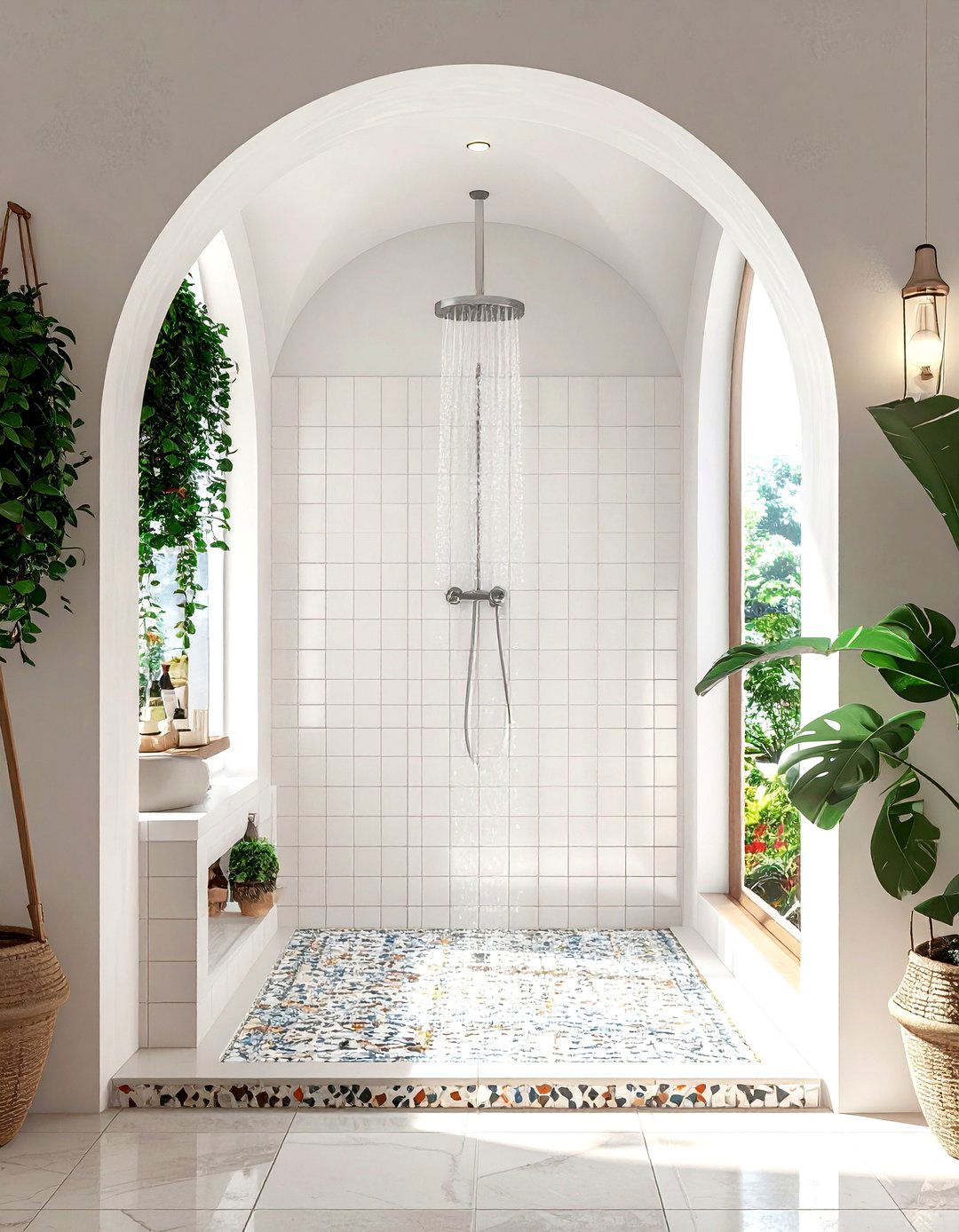 Arched Shower Entry - 30 timeless bathroom ideas