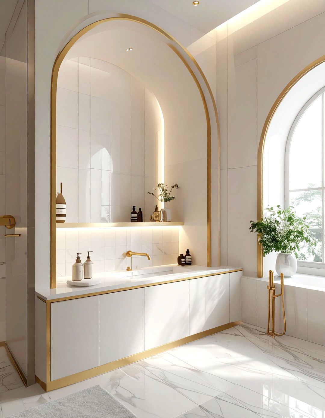 Arched Shower Niche - 30 bathroom redesign ideas