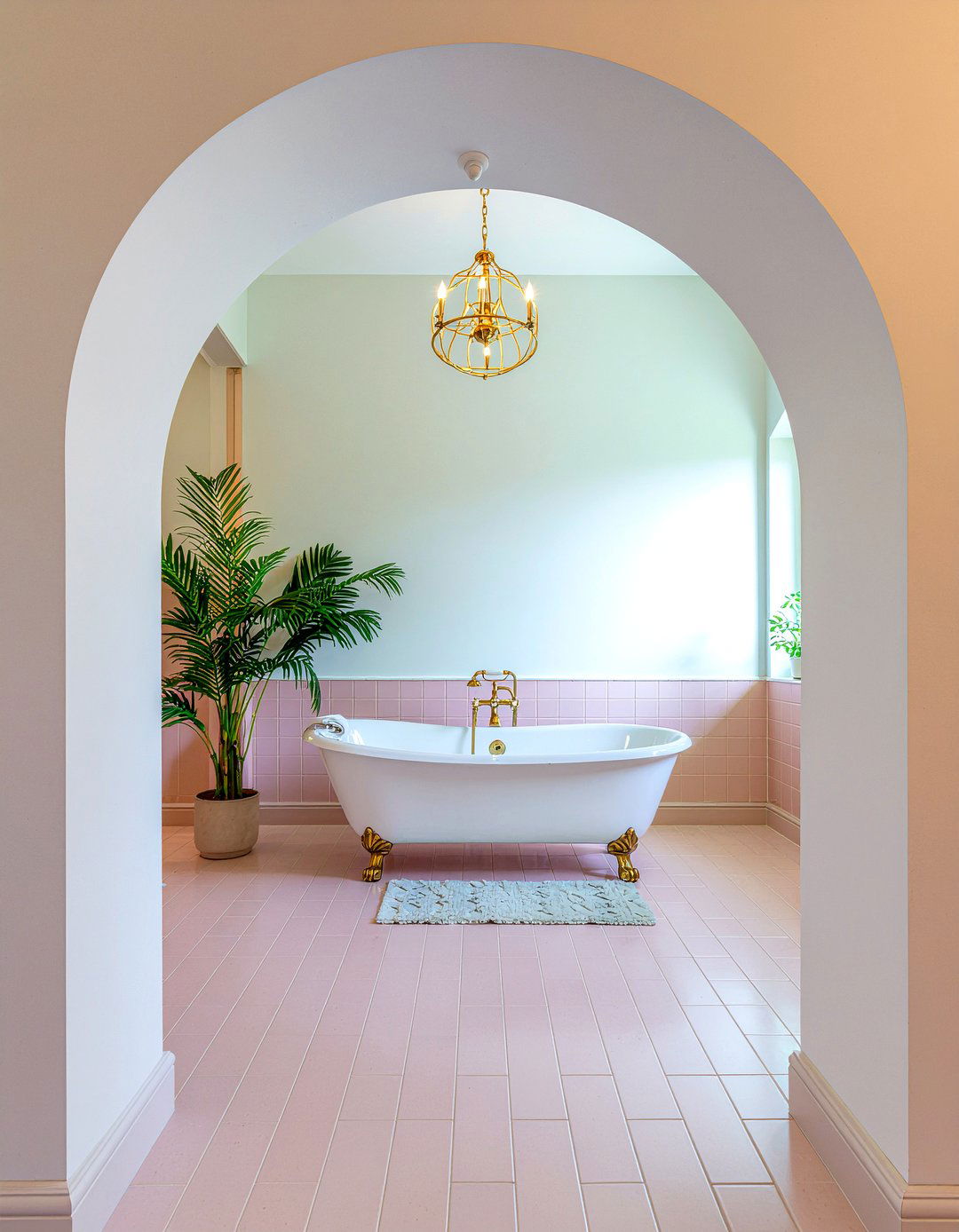 Arched Tub Niche - 30 bathroom tub accent ideas