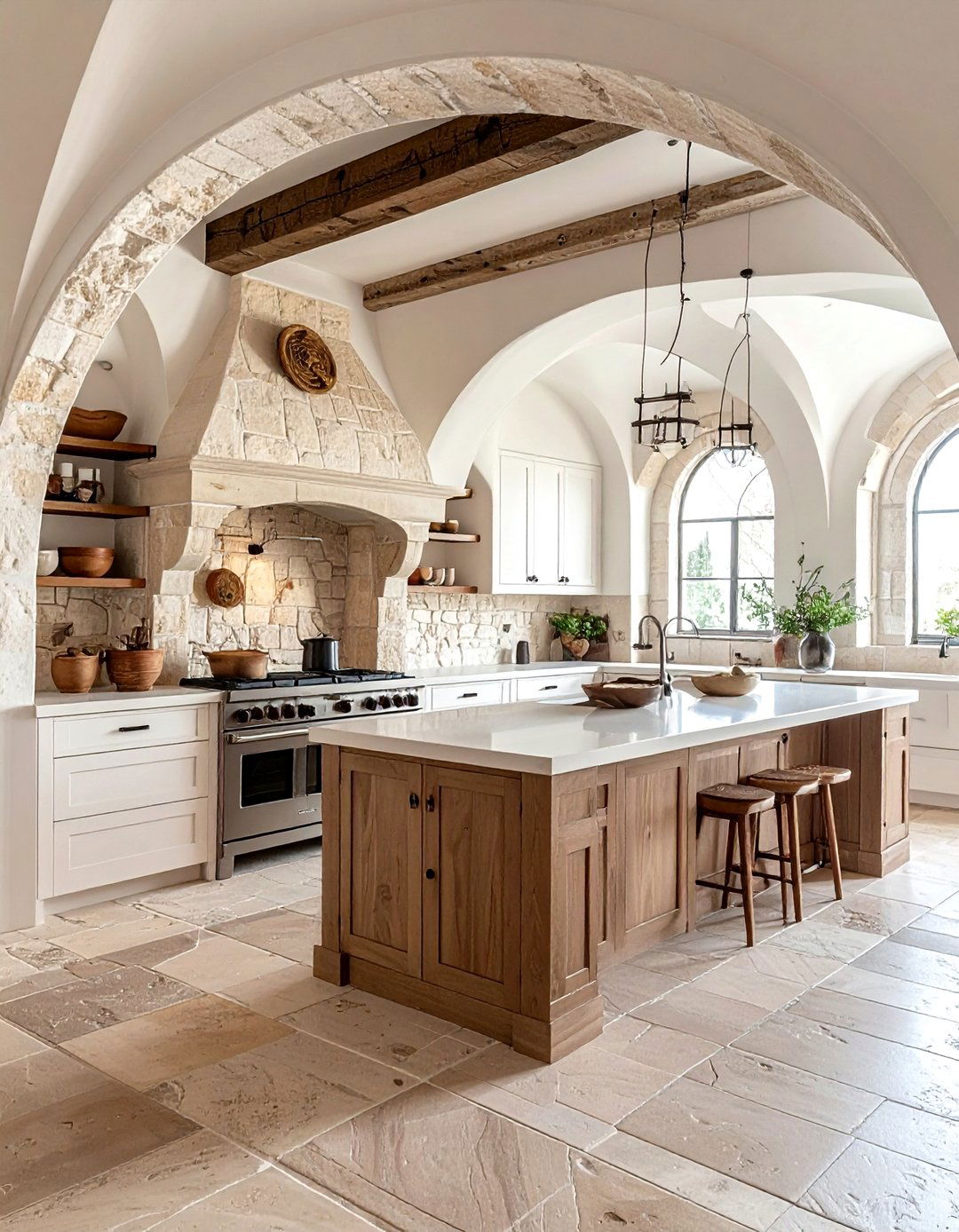 Arched Tuscan kitchen - 30 Tuscan kitchen ideas