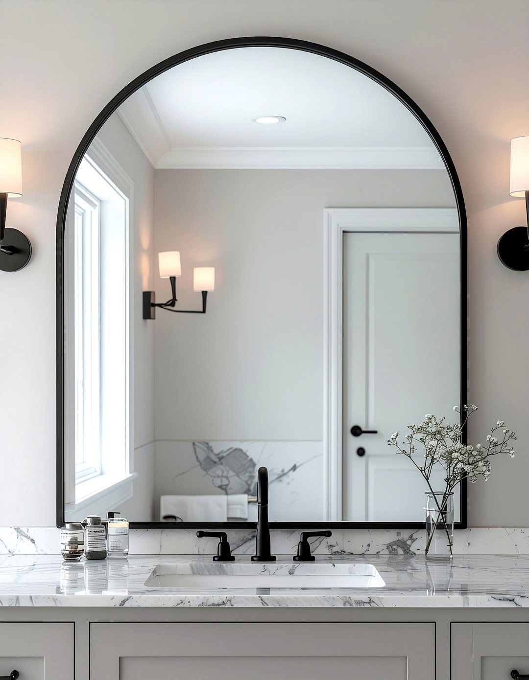 Arched Wall Mirror - 30 bathroom goals ideas