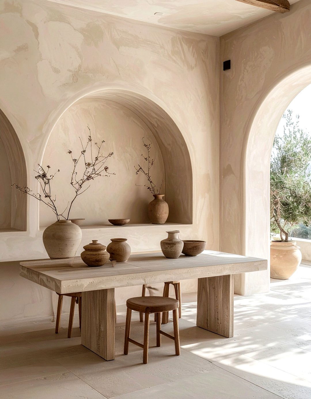 Arched Wall Niche - 30 dining room accent ideas