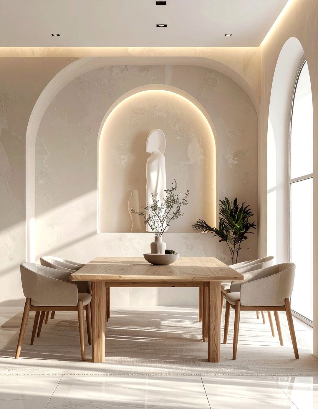 Arched Wall Niche - 30 dining room focal point ideas