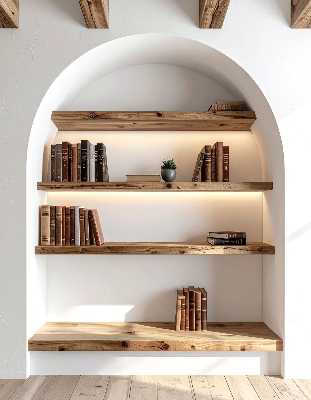 Arched Wall Niche - 30 living room book displays