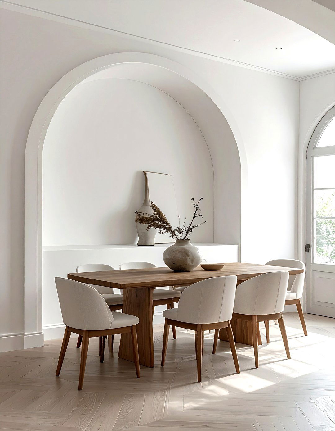 Arched Wall Niche - 30 modern traditional dining room ideas