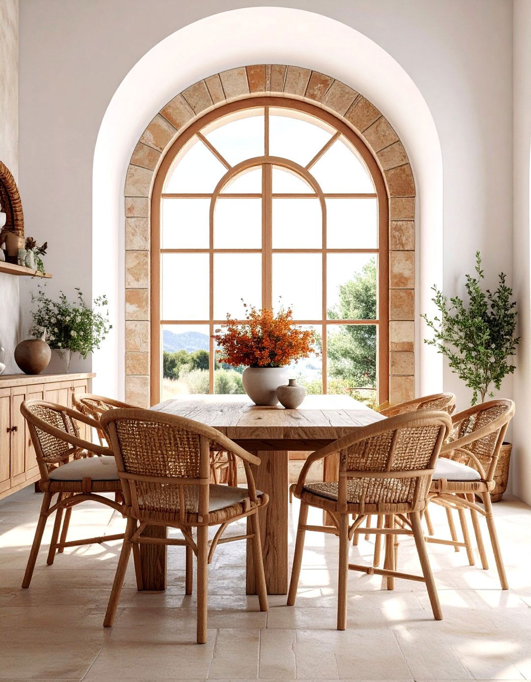 Arched Window Frame - 30 dining room natural lighting ideas