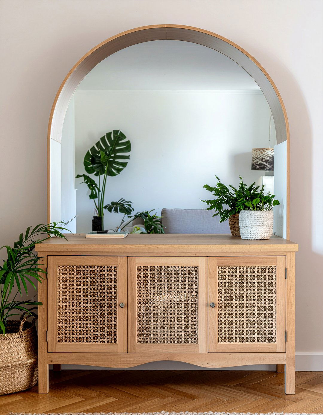 Arched Wood Display Case - 30 living room curio cabinet ideas