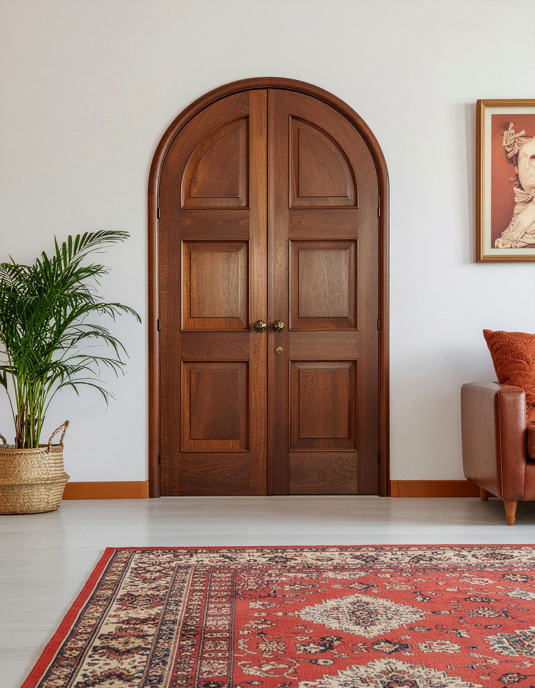 Arched Wood Door - 30 living room door designs