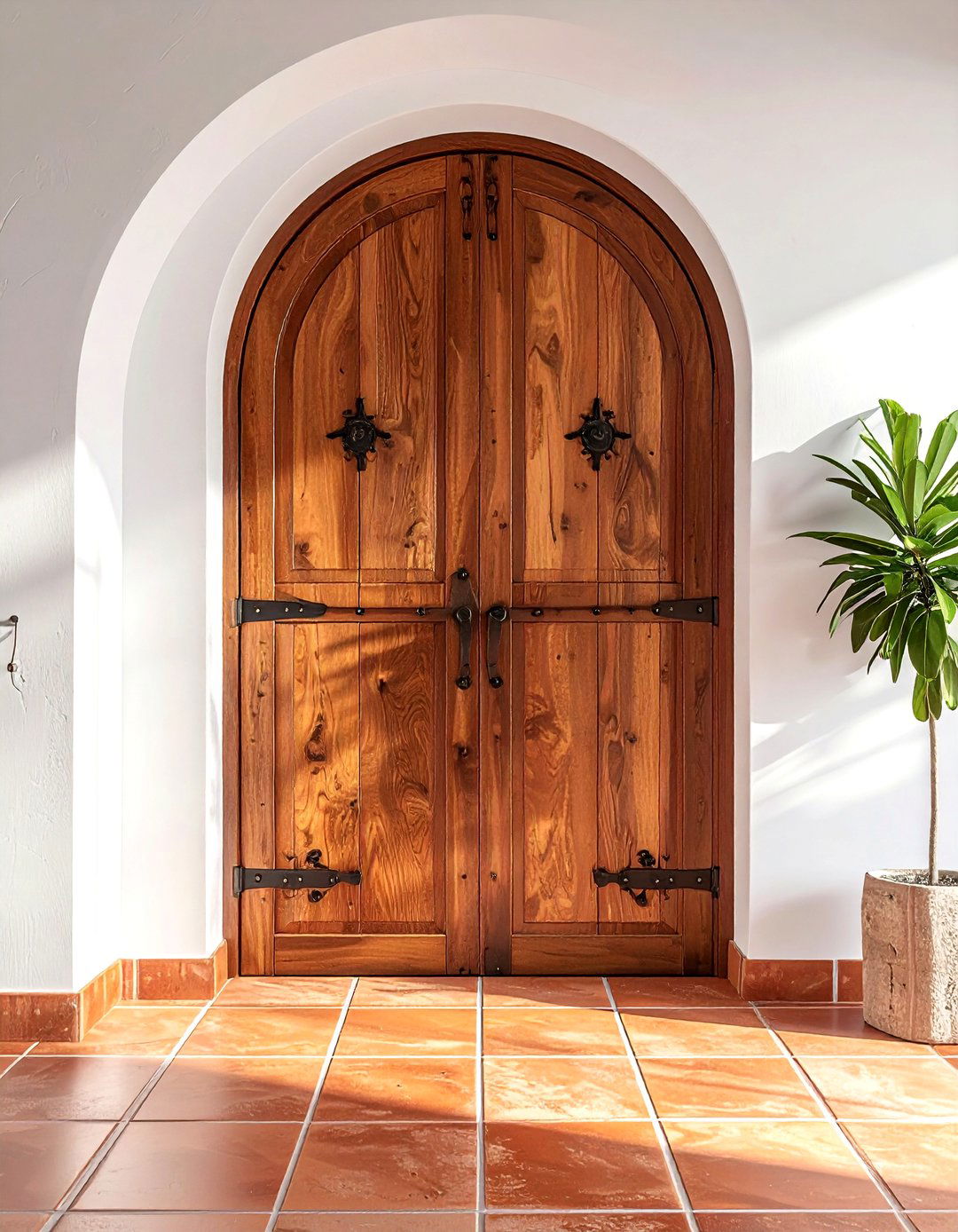 Arched Wood Door - 30 bedroom door ideas