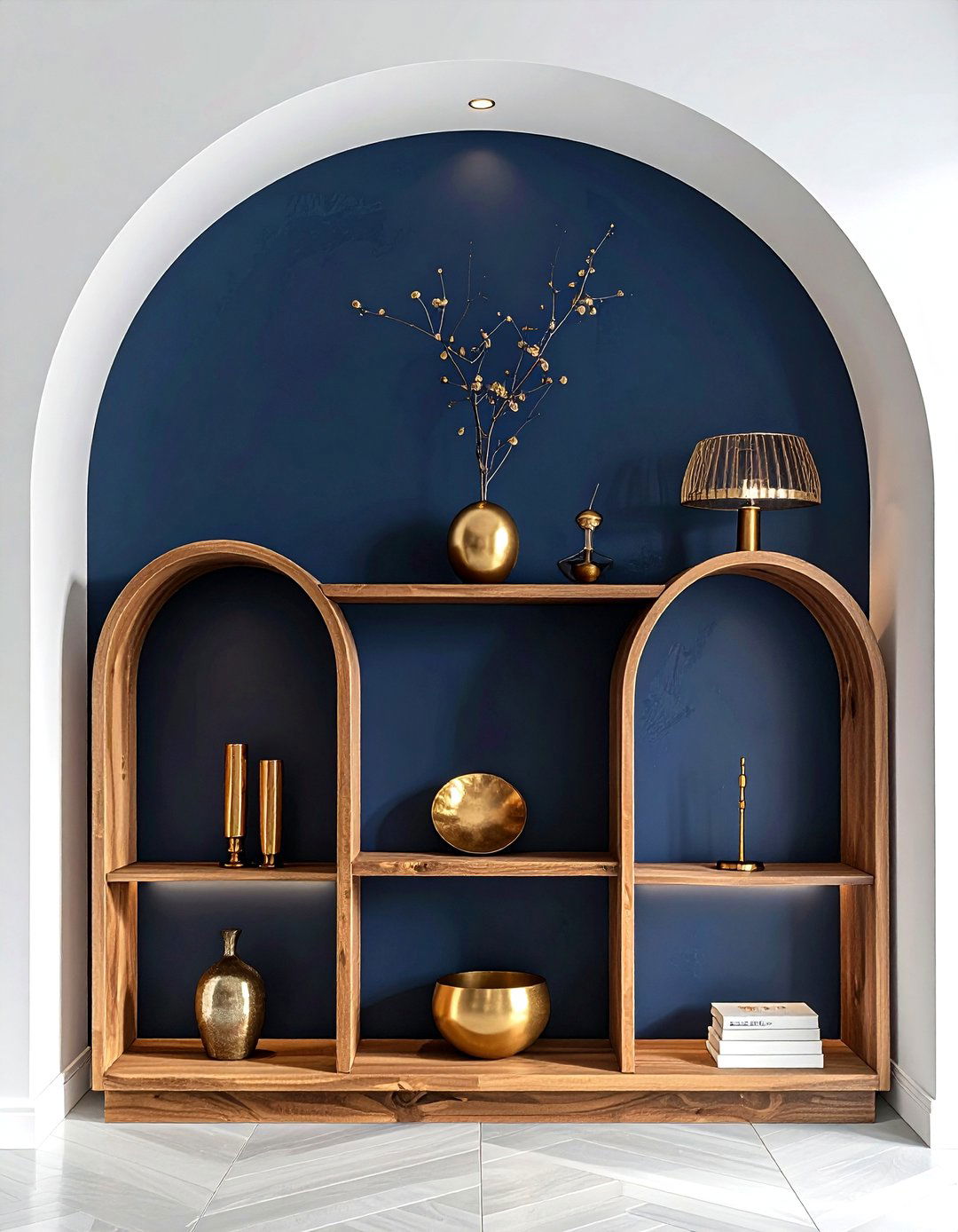 Arched alcove shelving - 30 dining room alcove storage ideas