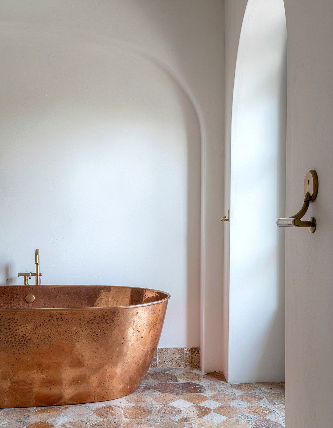 Arched bathroom half wall - 30 bathroom half wall ideas