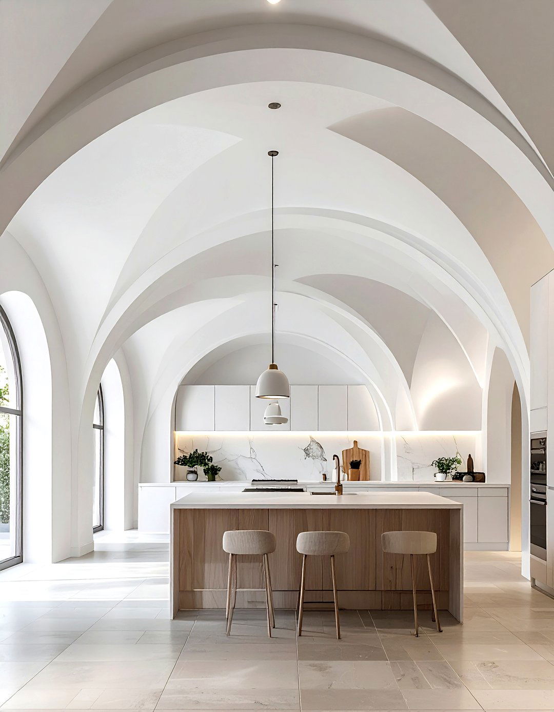 Arched ceiling detail - 30 kitchen arch ideas