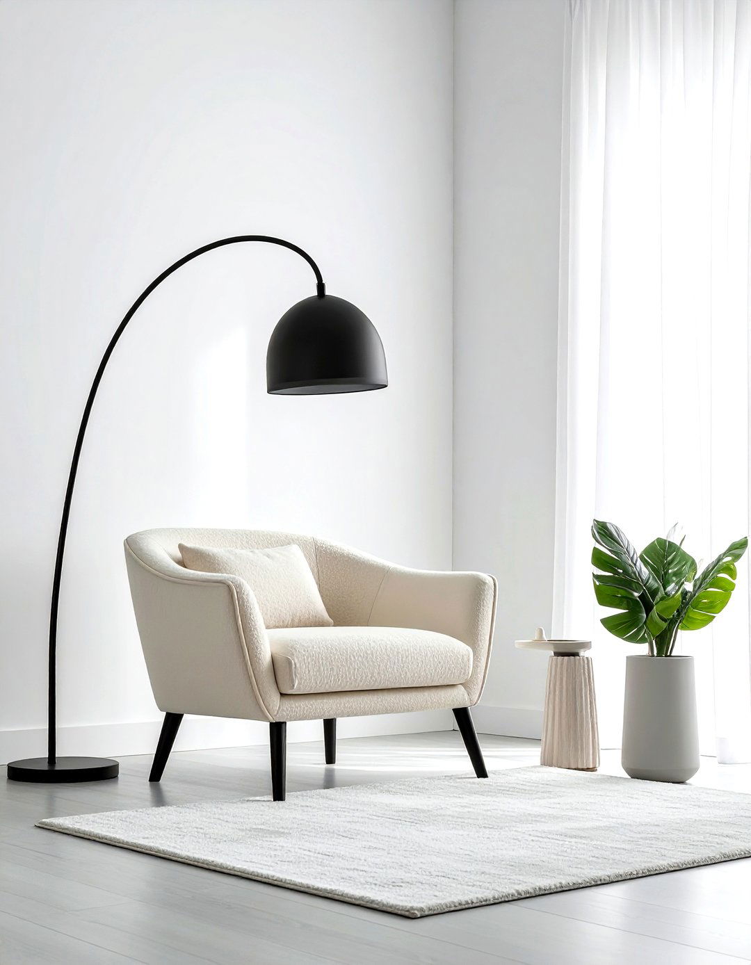 Arched floor lamp - 30 decor glow-up ideas