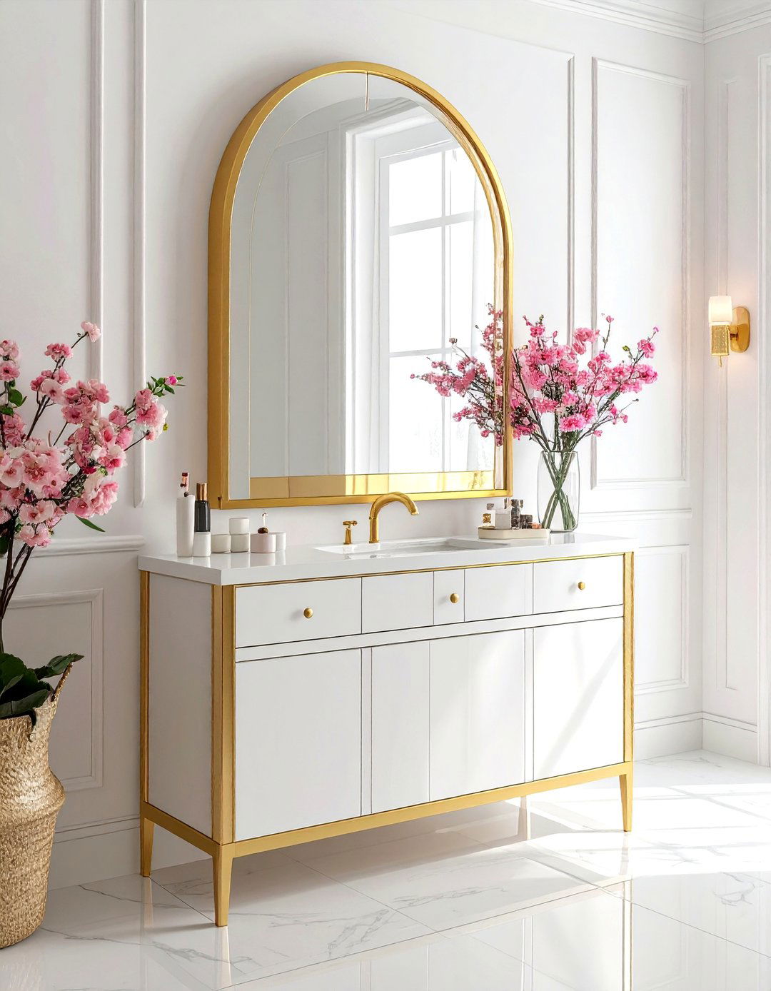 Arched gold medicine cabinet - 30 surface mount medicine cabinet ideas