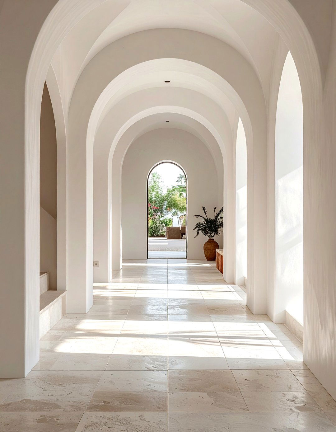 Arched hallway - 30 long hallway ideas