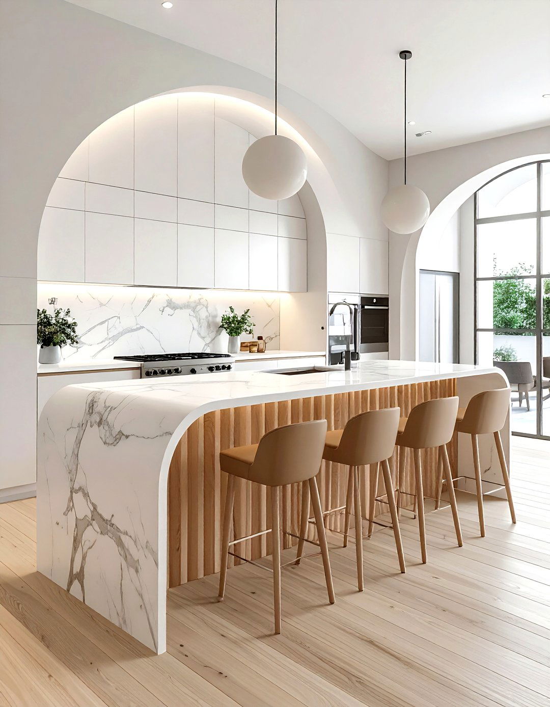 Arched kitchen island - 30 kitchen arch ideas