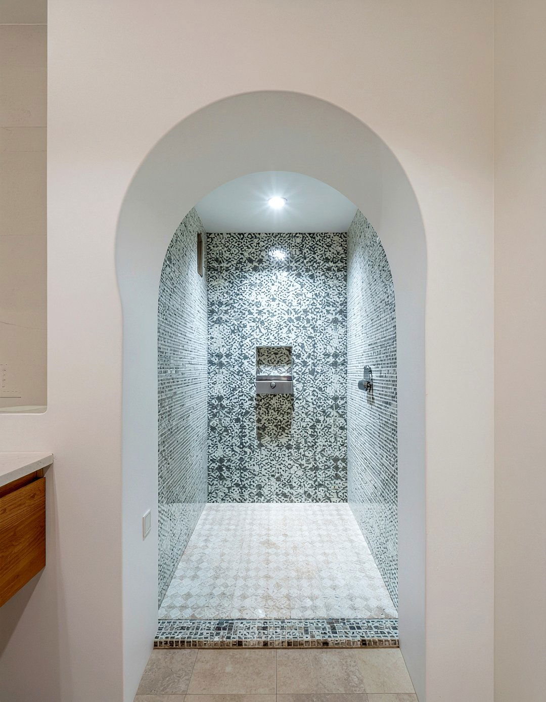 Arched shower entry - 30 bathroom gut renovation ideas