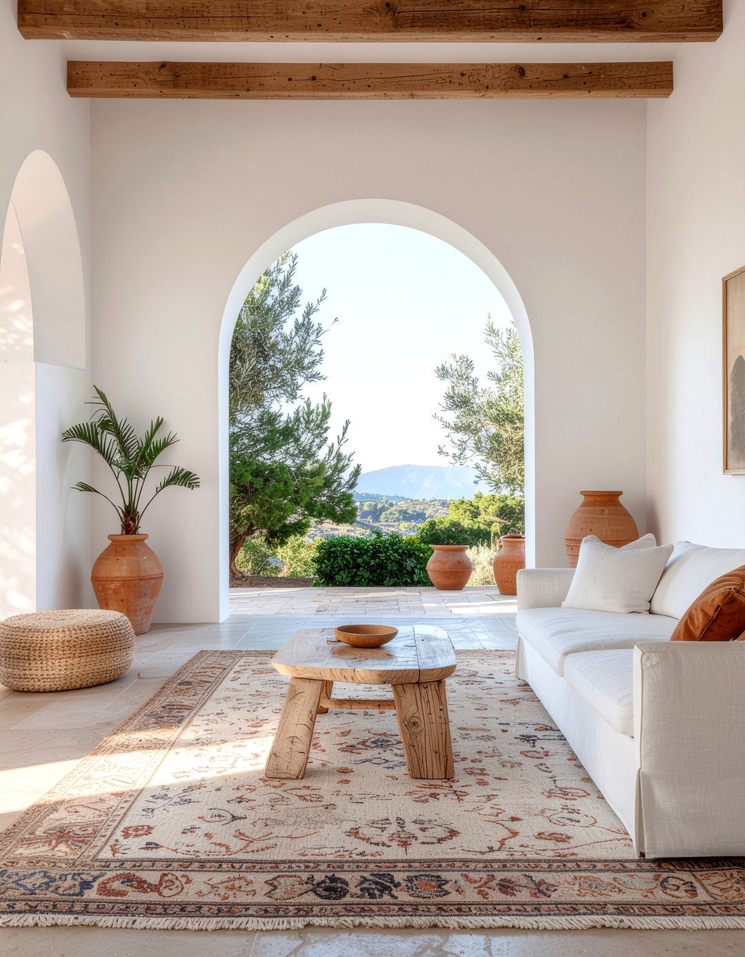 Arched wood room partition - 30 living room screen ideas