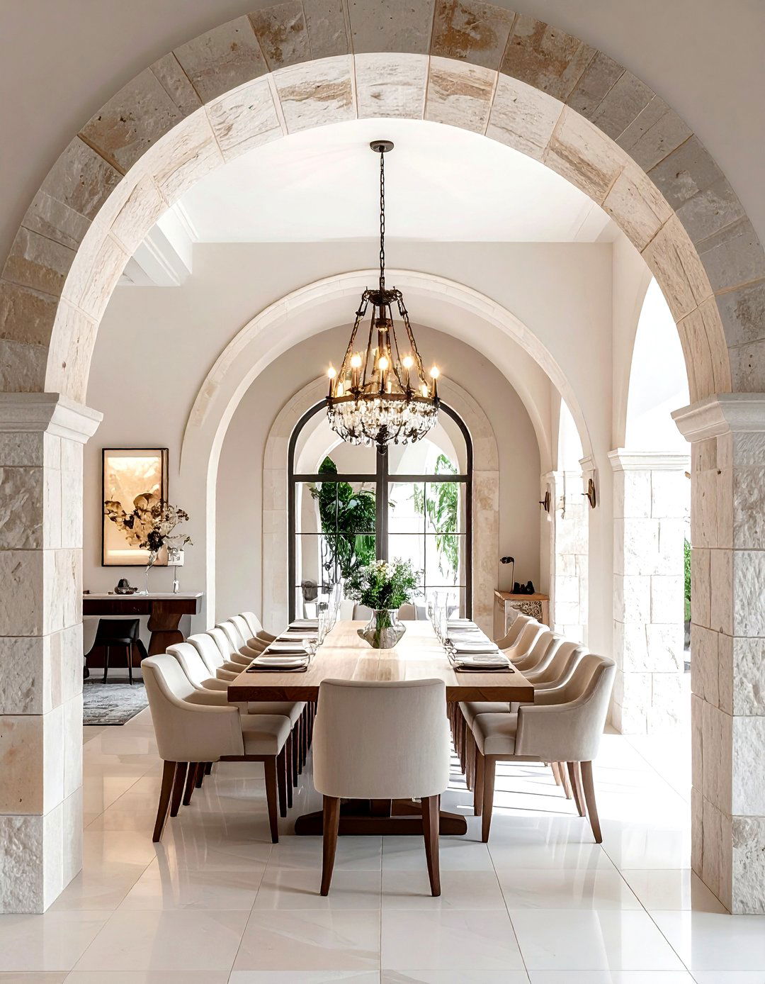 Archway Entrance Dining Room - 30 manor dining room ideas