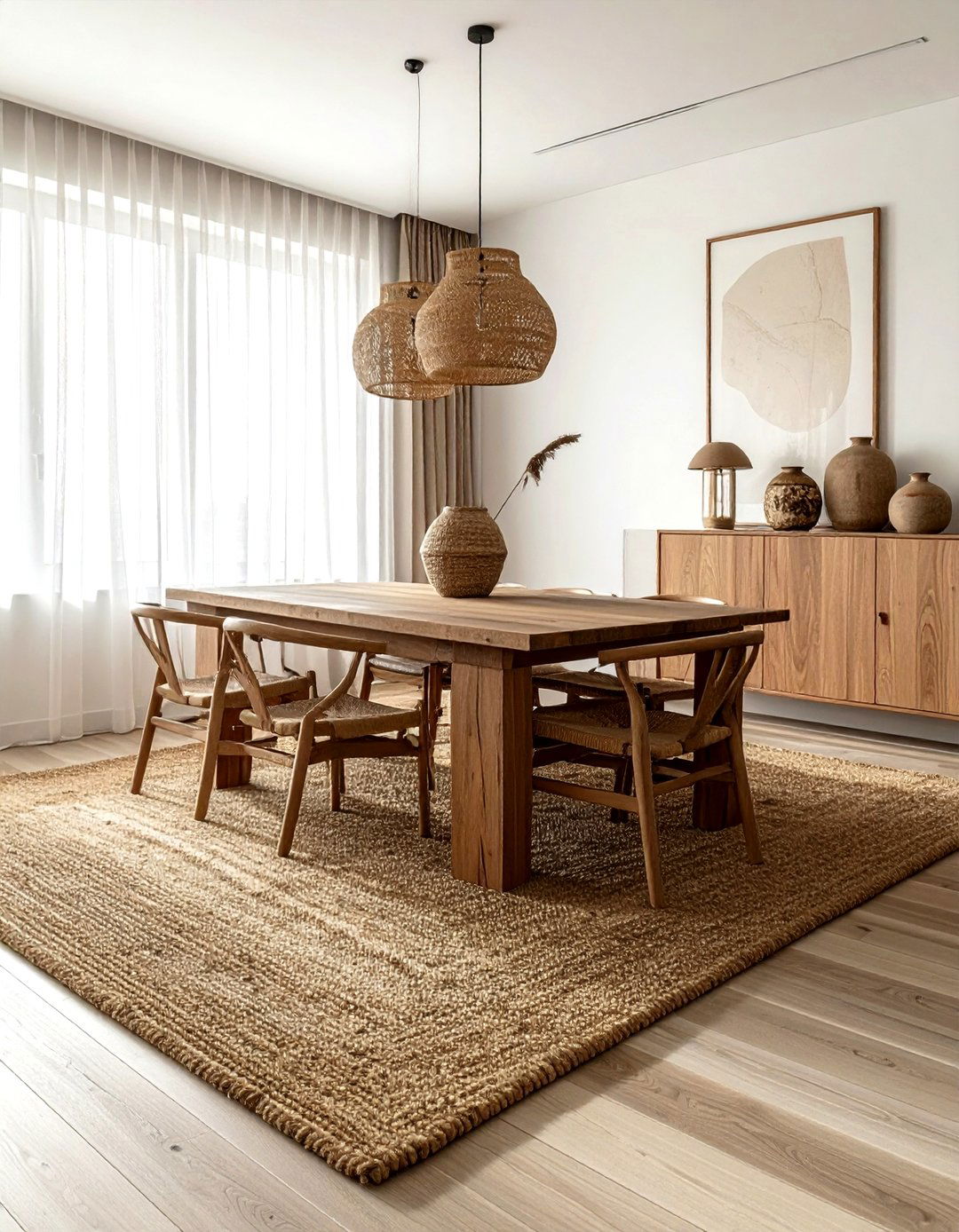 Area Rug - 30 minimalist dining room ideas