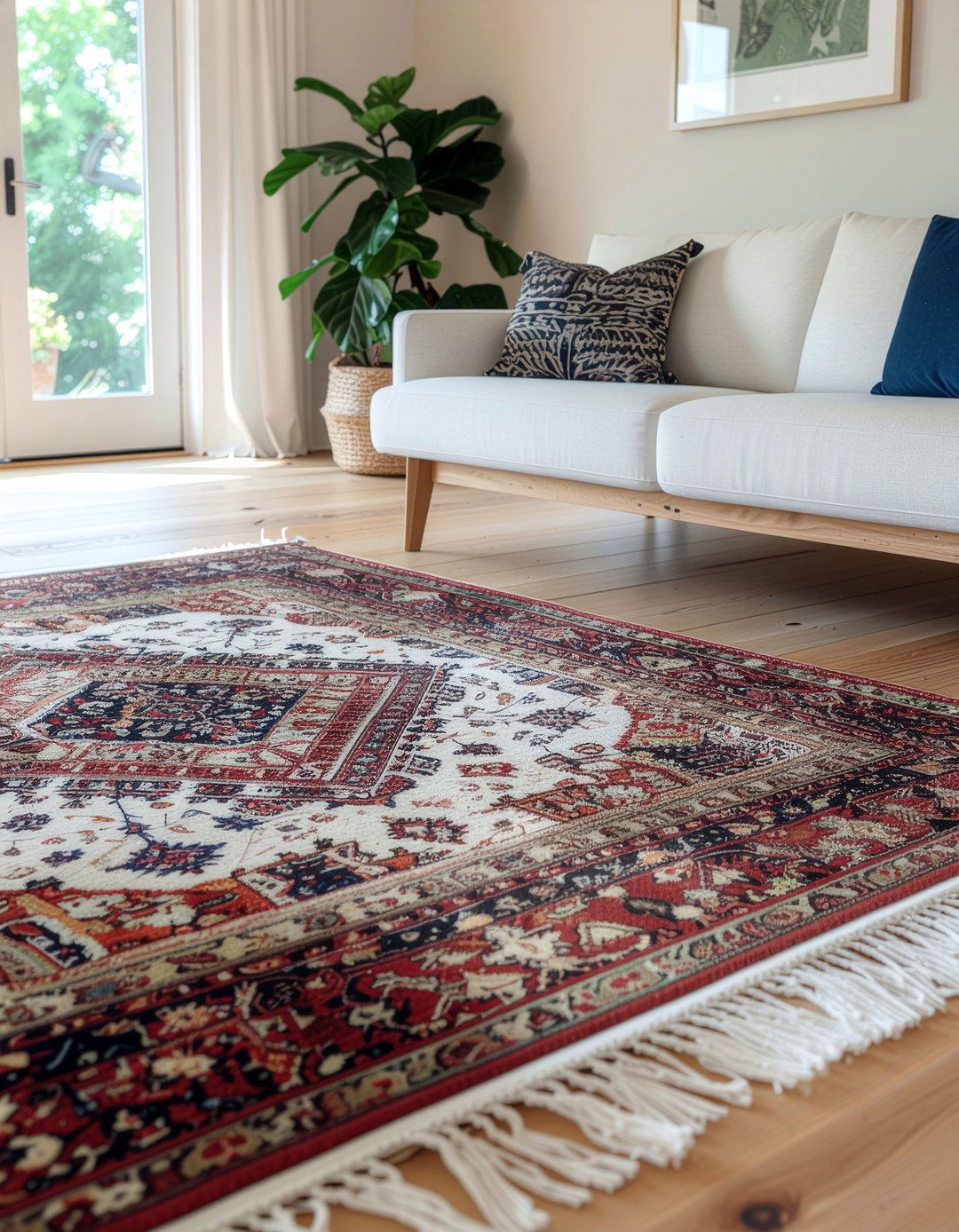 Area Rug Layering - 30 cheap living room ideas