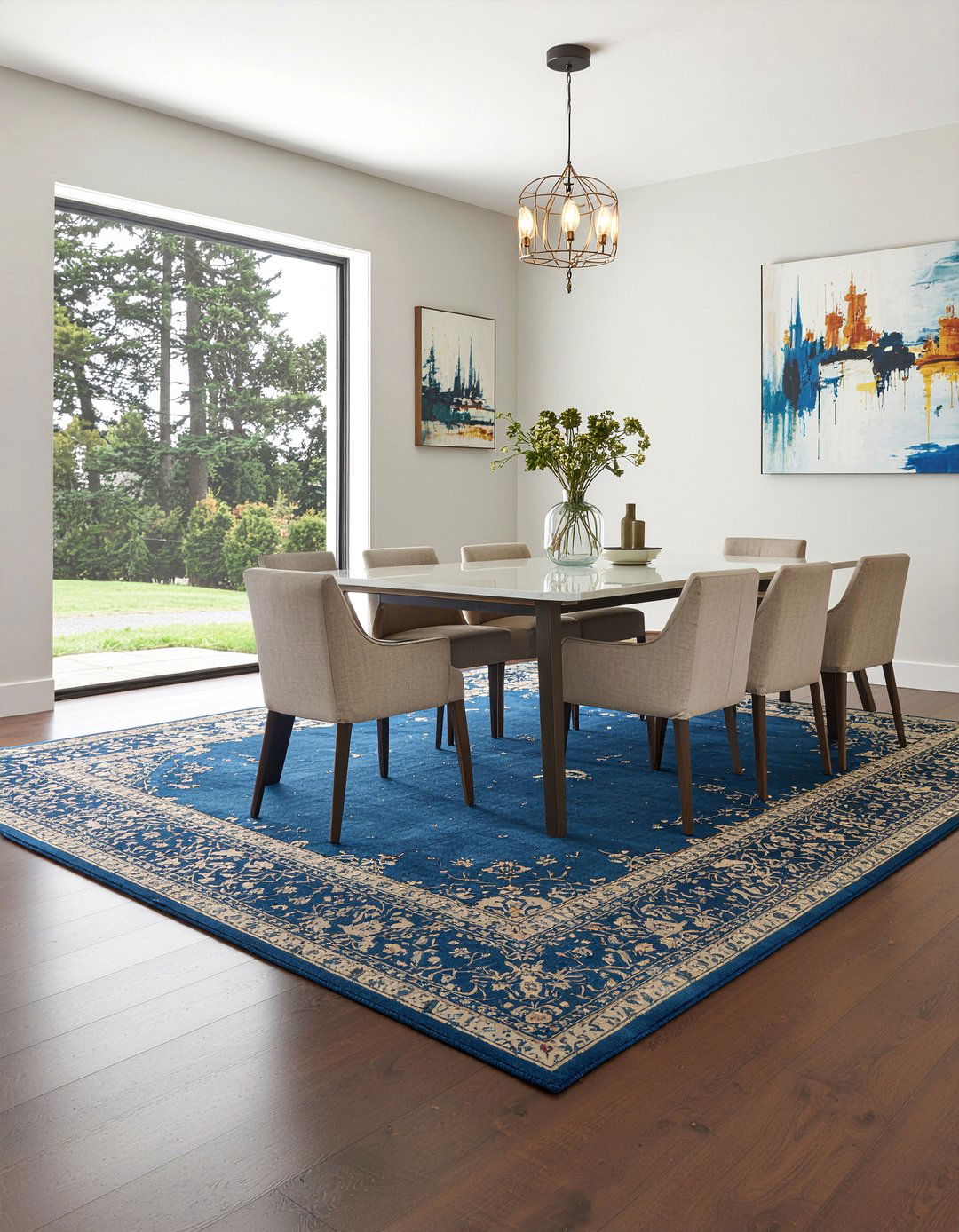 Area Rug Under Dining Table - 30 dining room entertaining ideas