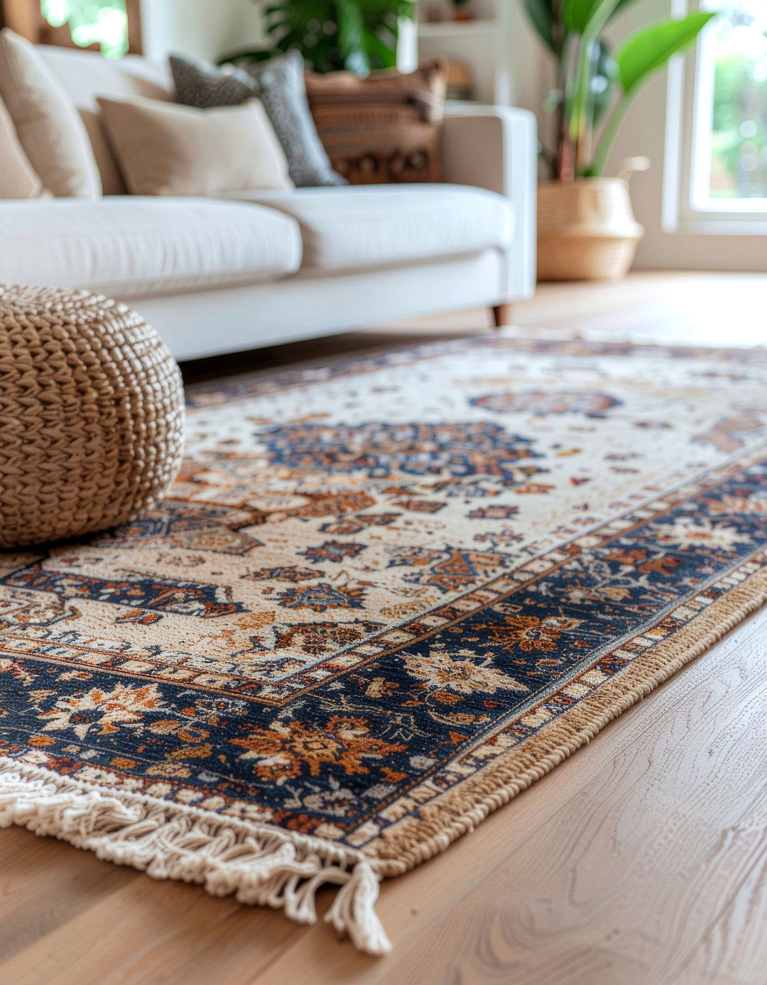 Area rugs - 30 low cost living room ideas