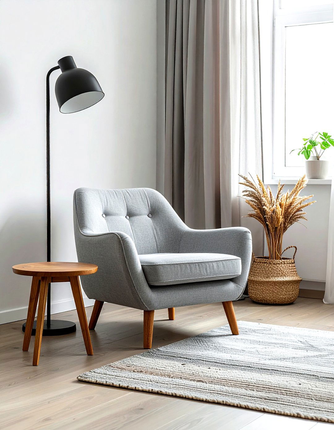 Armless Accent Chair - 30 living room slipper chair ideas