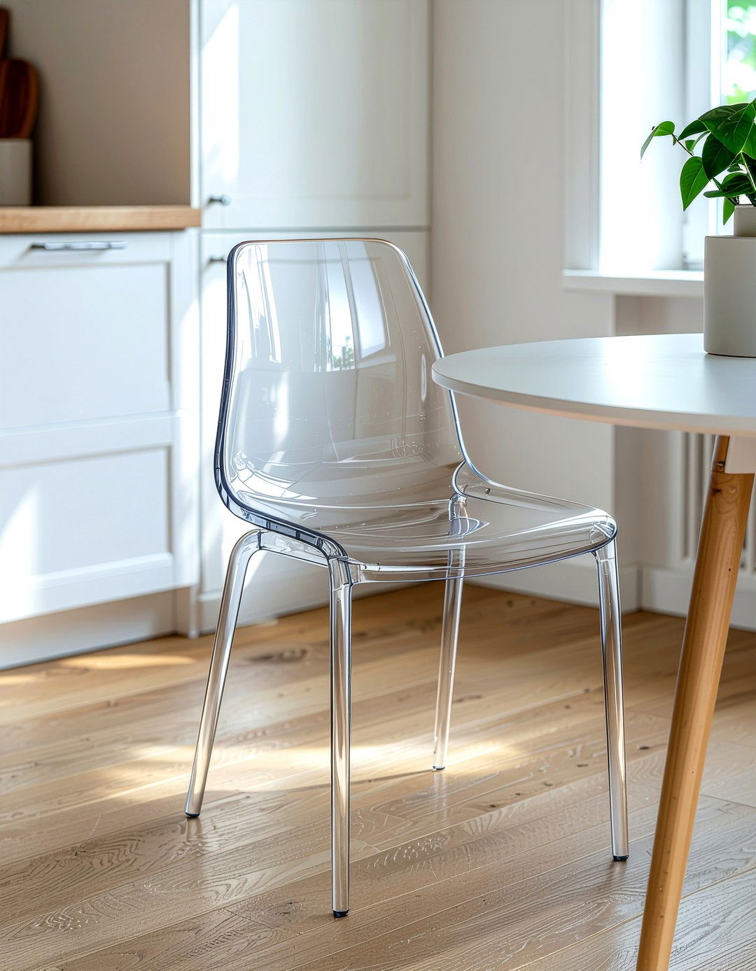 Armless Acrylic Chair - 30 acrylic dining chair ideas