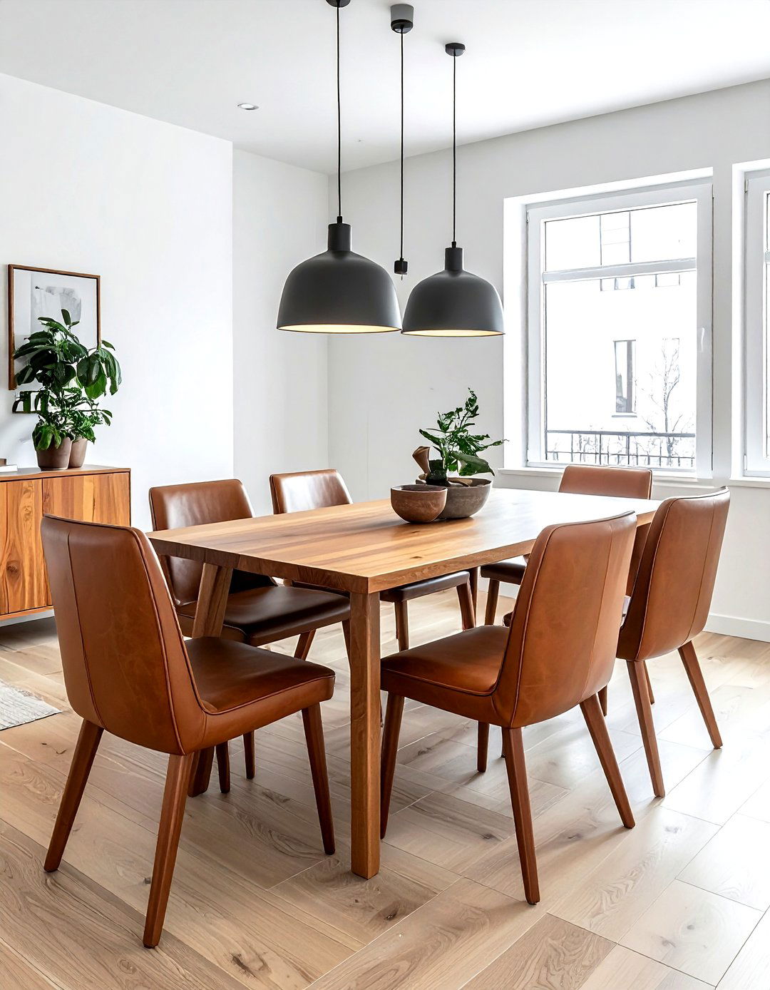 Armless Leather Dining Room - 30 leather dining room ideas